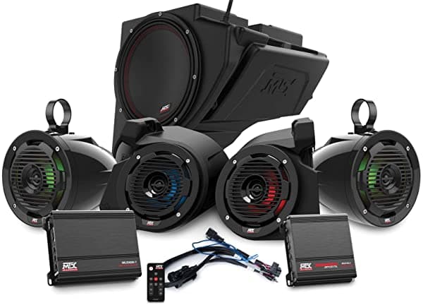 MTX RZR-14RC-Thunder5 - Sistema de Audio de 5 Parlantes de 1000 W para Vehículos Polaris RZR 2014+ con RideCommand