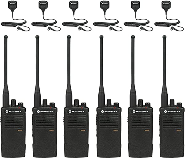 Motorola Rdu4100 Radios De Dos Vías Hkln4606 Parlante Mics 6-Pack Rdu4100 Bundleblack