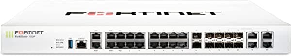 FORTINET FortiGate-100F Firewall Appliance - 22 puertos RJ45 Gigabit, 4 puertos SFP, 2 puertos 10G SFP+, doble fuente de poder