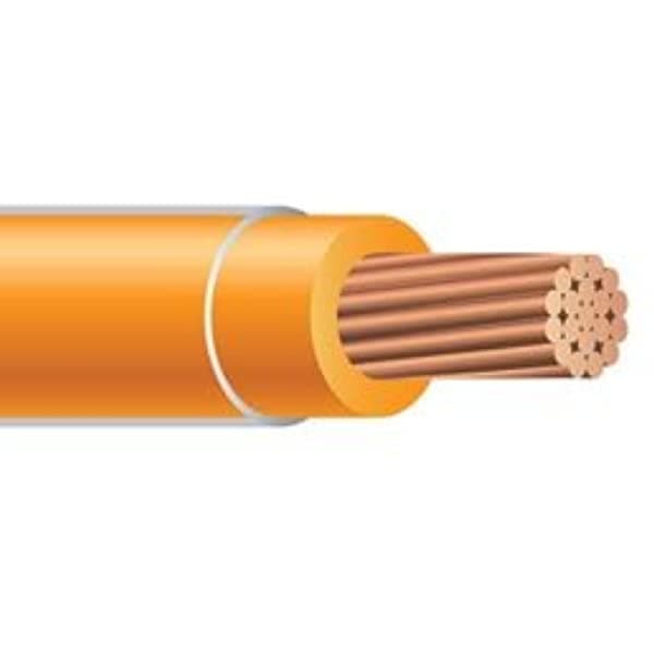Nassau Electrical Supply Alambre De Construcción De Cobre Trenzado Thhn De 1000 Pies De 3 Awg Naranja 3THHN1000E