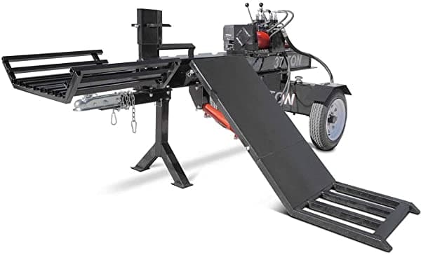 Titan - Divisor Hidráulico De Madera Para Troncos De Lujo 37 Toneladas Con Motor De Elevación De Troncos De 420 Cc