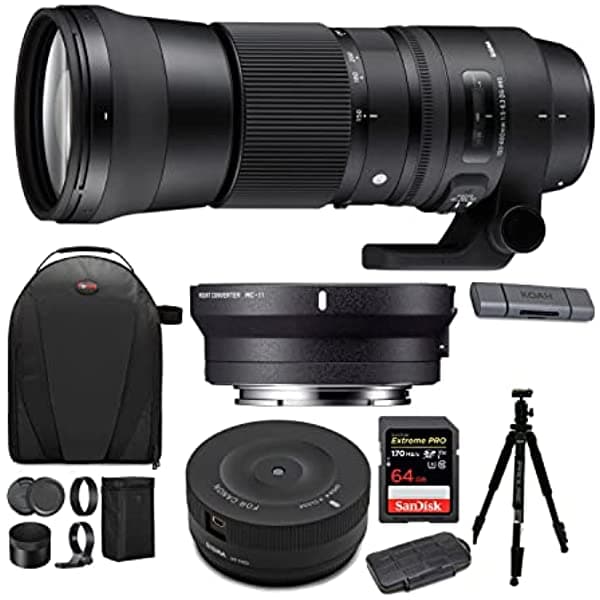 Sigma Contemporary Dg Os Hsm - Objetivo Convertidor De Montura Para Canon Dslr Mc-11 (150 A 23.622 In 5-63 Montura Ef A Montura E De Sony Puerto Usb) 745101