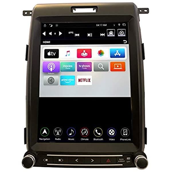 UNIMEAUTO Linkswell Gen IV T-Style - Radio De Repuesto De 12.1 Pulgadas Para F150 2013 A 2014 Navegación GPS Android Unidad Principal Reproductor Multimedia Bluetooth/USB/AUX/WiFi Estéreo Para Auto TS-FDOP12-1RR-4B UNI-1314FO