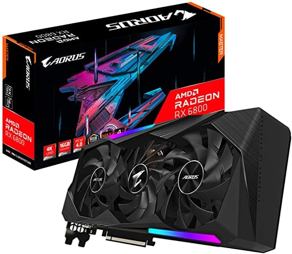 Gigabyte Tarjeta Gráfica Aorus Radeon Rx 6800 Master 16G Refrigeración Cubierta Máxima 16 Gb 256 Bits Gddr6 Gv-R68Aorus M-16Gd