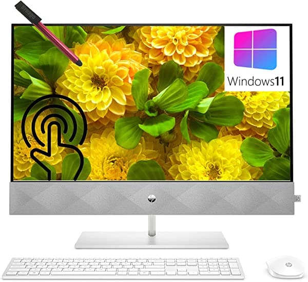 [Windows 11] HP Pavilion All-In-One 27" FHD Pantalla Táctil Octa-Core AMD Ryzen 7 4800H (Supera Al i7-10700) 64 GB DDR4 RAM 2 TB PCIe SSD + 1 TB HDD WiFi 802.11ac Bluetooth 4.1 Cámara Web De Privacidad 5MP