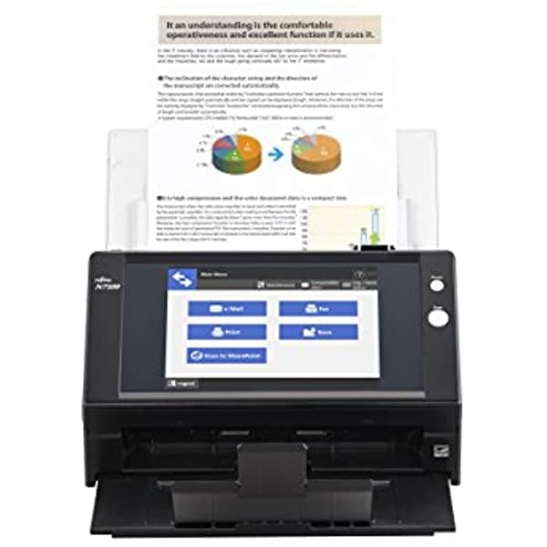 Fujitsu N7100 - Escáner De Documentos E Imágenes De Red Con Pantalla Táctil Grande PA03706-B205