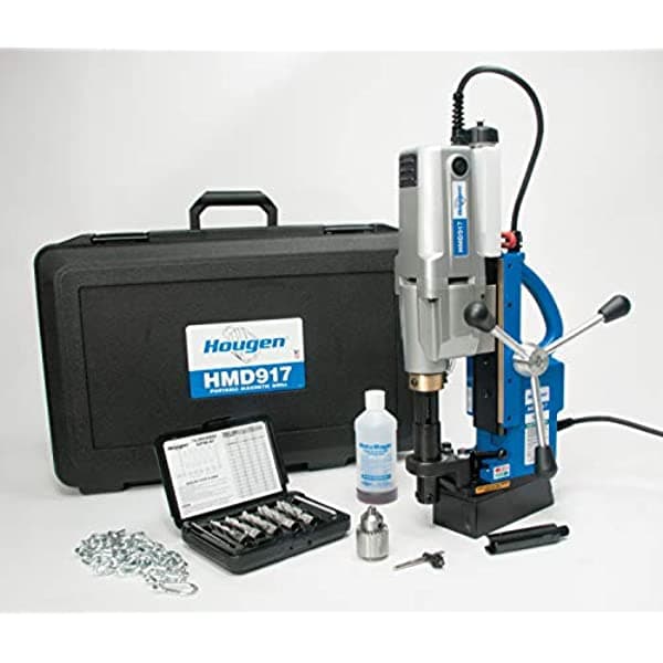 Hougen Hmd917 - Broca Magnética Con Base Giratoria De 115 Voltios Y 2 Botellas De Refrigeración Y Velocidad Incluye Taladro De 1/2 Pulgada Adaptador Y Kit De Cortador Rotatorio 12002 917109