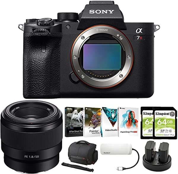 Sony Alpha A7R Iv Un Cuerpo De Camara Digital Sin Espejo 50 Mm F 1.8 Lente Y Suite De Software Paquete 8 Elementos