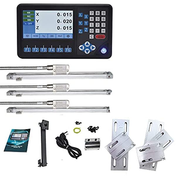 DITRON 3 Ejes Dro Rpm Función Pantalla De Lectura Digital 2 Unidades 1Um Precisión Ip67 Codificador De Escala Magnética 1.969 In ~ 43.307 In (2 ''~ 43 '') Torno Fresadora Bridgeport Rectificadora D80-3V-DM
