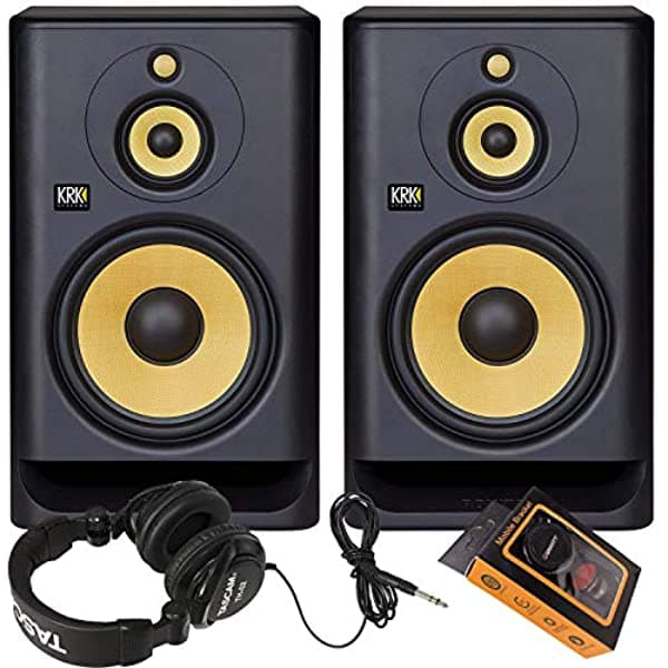 Krk Rp10-3 Rokit 10-3 G4 Tri-Amp 10" Monitor De Estudio De Tres Vías Alimentado (Par) + Auriculares Th02 + Soporte Magnético Para Teléfono KRK1205-007