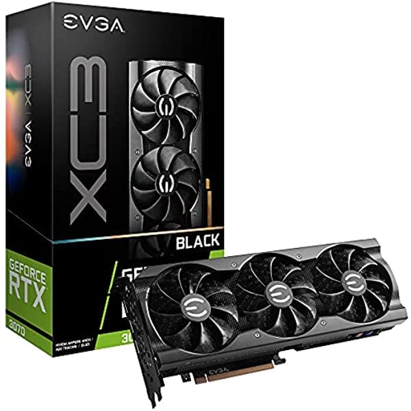 Evga Geforce Rtx 3070 Xc3 Juego Negro 08G-P5-3751-Kl 8Gb Gddr6 Icx3 Cooling Argb Led Lhr