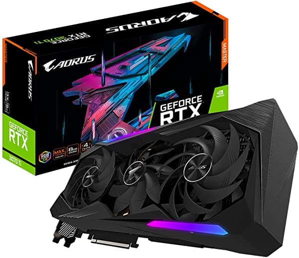 Gigabyte Tarjeta Gráfica Aorus Geforce Rtx 3070 Ti Master 8G Refrigeración Cubierta Máxima 8 Gb 256 Bits Gddr6X Gv-N307Taorus M-8Gd
