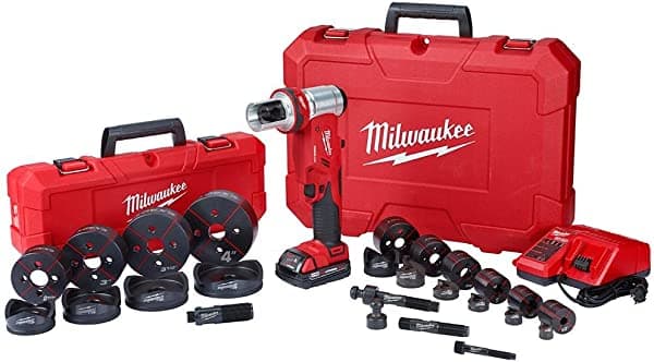 Milwaukee M18 18 V Iones De Litio 1/2 Pulgada A 4 Pulgadas. Force Logic 6 Toneladas Kit De Herramientas De Desconexión Inalámbrica Con Juego De Troqueles (2) Baterías De 2.0Ah