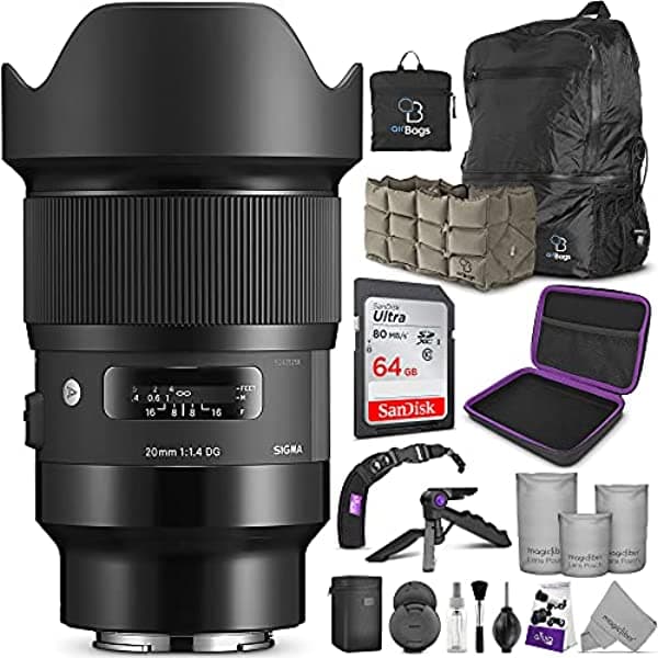 Sigma 20 Mm F 1.4 Dg Hsm Art Lente Sony E Mount Camara Altura Photo Accesorio Avanzado Y Paquete De Viajes KM0962