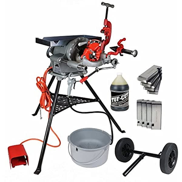 Toledo Pipe 300 15682 - Máquina De Enhebrado De Tuberías 38 Rpm Mercado De Repuestos 811A Compatible Con Ridgid 300 T2 418 Con Kit De Accesorios TP-300-KIT
