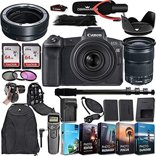 Canon EOS RP Cámara Digital Sin Espejo con EF 24-105mm F/3.5-5.6 IS Lente STM y Adaptador de Montaje EF-EOS R Incluido + Accesorios de Lujo