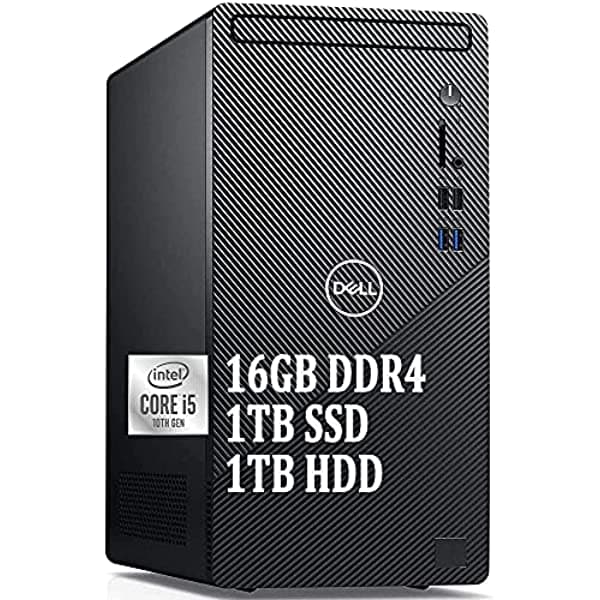 Dell Inspiron 3000 3880 Premium Desktop Computadora I 10ª Generación Intel 6-Core I5-10400 (> I7-7700) Hasta 4.30 Ghz I 64Gb Ddr4 2Tb Ssd 2Tb Hdd I Con Ratón Y Teclado Wifi Win10 ‎Dell Inspiron 3880 Desktop