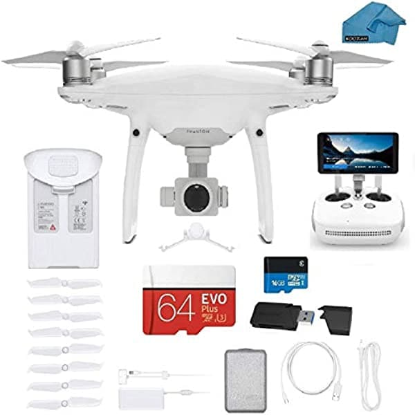 Dji Phantom 4 Pro Plus V2.0 Quadcopter Drone 1 Pulgada 20Mp 4K Camara Kit Incorporado Monitor 64 Gb Micro Sdxc Lector De Tarjetas 3.0 Y Debe Tener Acc