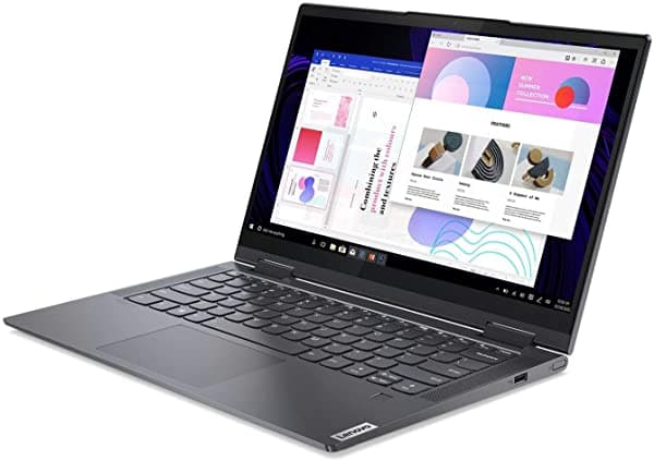 Lenovo Yoga 7i 14.0" FHD IPS 300Nits Notebook Intel Evo Platform Core i5-1135G7 Cámara Web Teclado Retroiluminado 2x Thunderbolt 4 Intel Iris Xe Graphics Windows 10 8GB RAM 512GB NVMe SSD
