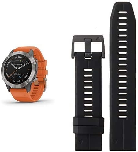 Garmin Fenix 6 Zafiro Reloj Gps Multideportivo Premium Características Mapeo Música Orientación De Ritmo Ajustado Y Sensores De Buey De Pulso Y Correa De Reloj Quickfit 22 010-12740-00 Silicona Negra