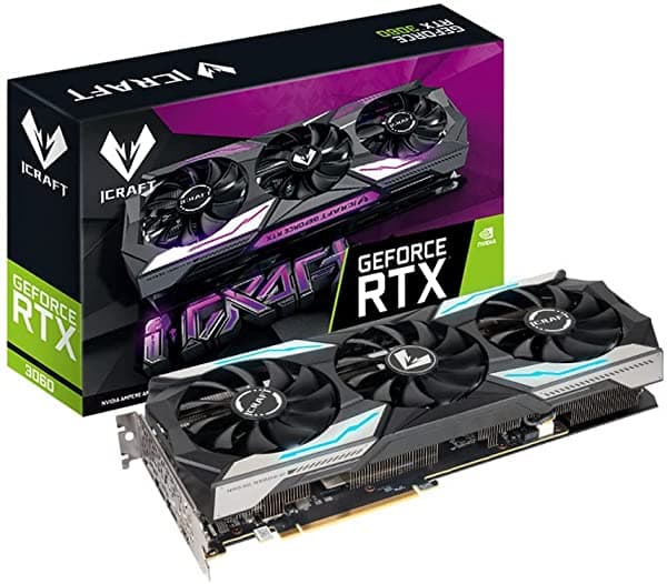 Maxsun Geforce Rtx 3060 Icraft Oc Edtion 12G Gddr6 Vidoe Gaming Tarjetas Gráficas Pci Express 4.0 X16 Hdmi 2.1 Gpu