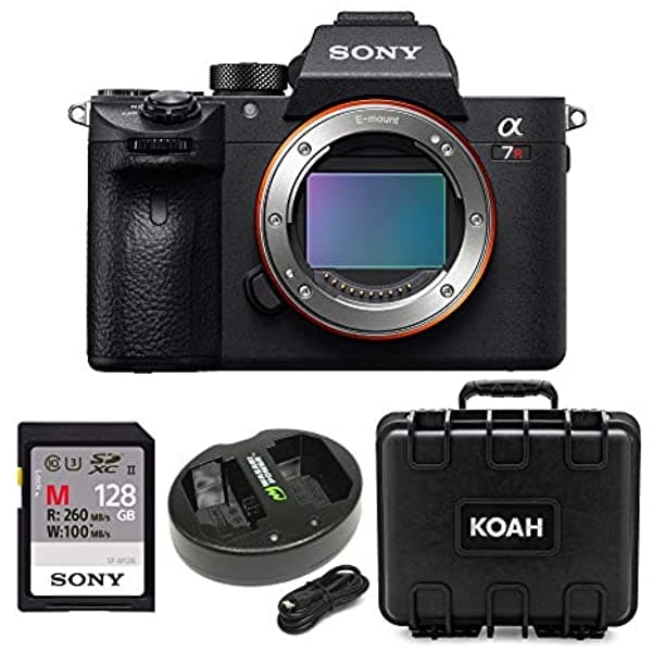 Sony A7R Iii 42.4 Mp Fotograma Completo Sin Espejo Lente Cámara 128 Gb Bundle