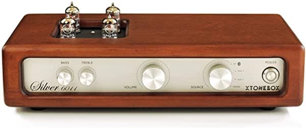 Xtonebox Silver 6011 - Amplificador Estéreo De Música (Clase D) Rosewood