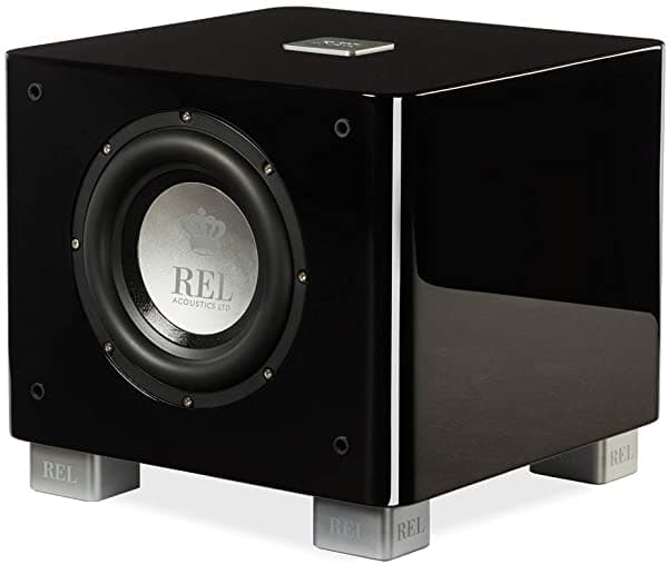 REL Acoustics Subwoofer T/7x driver de radiacion frontal de 8 pulgadas puerto inalambrico Arrow color negro brillante T/7i Black