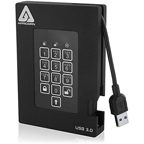 Apricorn 4Tb Aegis Fortress Fips 140-2 Nivel 2 Validado 256-Bit Usb 3 Ssd Externo (A25-3Pl256-S4000F)