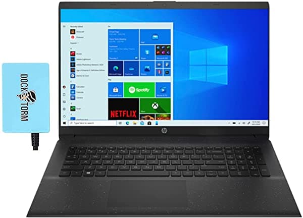 Hp Laptop 17T-Cn000 Para El Hogar Y La Empresa (Intel I7-1165G7 De 4 Núcleos 32Gb De Ram 1Tb Pcie Ssd + 2Tb De Hdd Intel Iris Xe 17.3" Hd+ (1600X900) Wifi Bluetooth Cámara Web 2Xusb 3.1 Win 10 Home) Con Hub