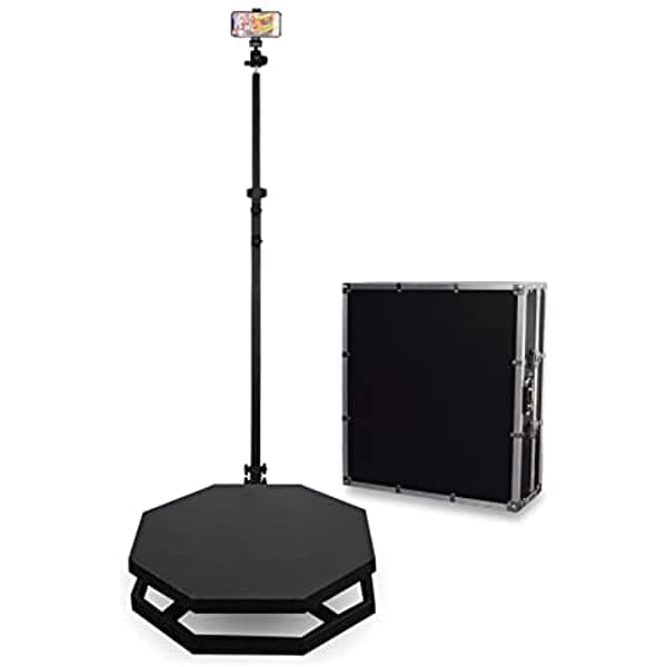 Wisvanai Cabina De Fotos Giratoria De 360 Grados Portátil Con Soporte Ajustable Compatible Con Smartphone Cámara De Acción Tablet Pc Y Cámara Slr 360M-70R