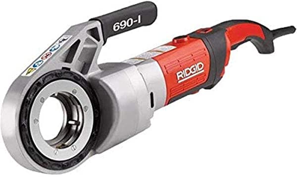 Ridgid 44923 Modelo 690-I Kit De Accionamiento De Energía Manual Máquina De Roscado De Tubo Y Cabezales De Rosca Npt De 1/2 A 2 Pulgadas 11-R Con Funda De Transporte Para Tubo De Rosca
