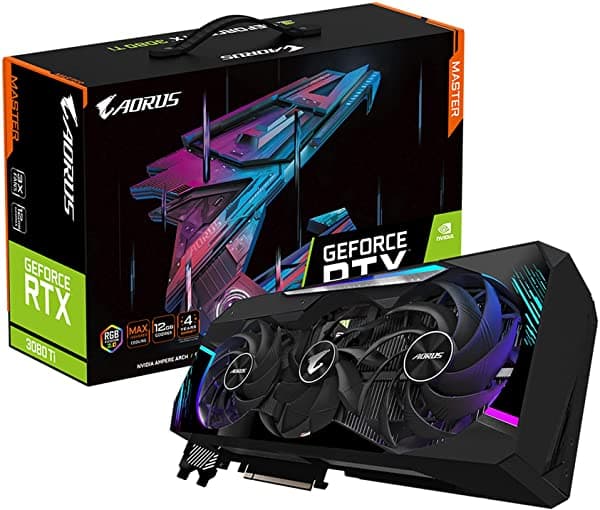 Gigabyte Tarjeta Gráfica Aorus Geforce Rtx 3080 Ti Master 12G Refrigeración Máxima Cubierta 12 Gb 384 Bits Gddr6X Gv-N308Taorus M-12Gd