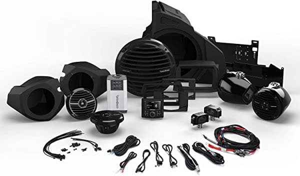 Rockford Fosgate Rzr14-Stage4 - Kit De Altavoces Estéreo (400 W Altavoz Delantero Y Trasero Y Subwoofer Para Modelos Polaris Rzr 2014-2020)