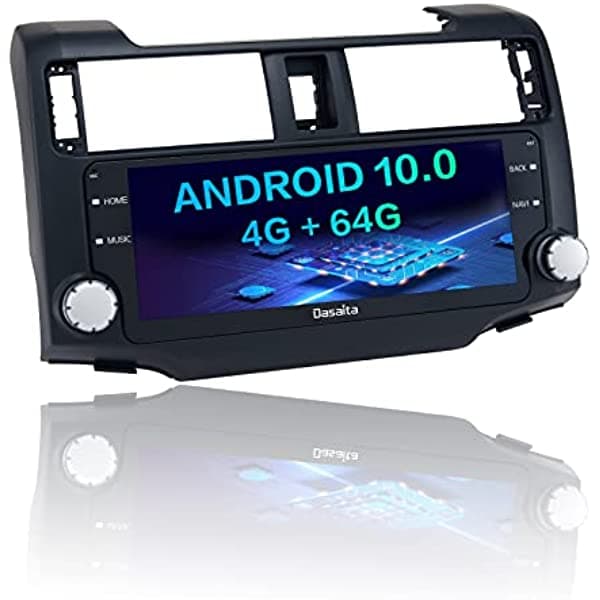 Dasaita Radio Android Negra De 10.25 Pulgadas Para Toyota 4Runner 2010 2011 2012 2013 Estéreo Carplay Android Auto Multimedai 4K Reproductor De Vídeo Gps Navegación Px6 Dsp 4G Internet (4G Ram + 64G Rom)