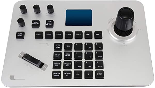 Leftek Ptz Controlador Video Conferencia Poe 4D Joystick Con Visca Pelco-D/P Onvif Protocolo Conexión Y Rs422 Rs232 Rj45 Salida Y Pantalla Lcd 05-579