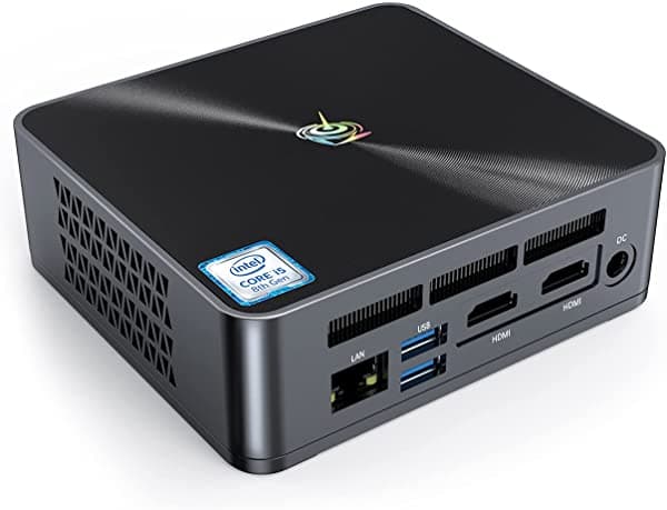 Beelink Mini Pc Win 10 Pro 4 Núcleos Octavo Con Intel Core I5-8279U (Hasta 4.1 Ghz) 16 Gb Ddr4 Ram 512 Gb Nvme M.2 Ssd Compatible Con 4K Dual Hdmi Doble Banda Wifi Bt5.0 Gigabit Ethernet 4Usb3.0 Encendido Automático
