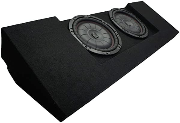 American Sound Connection Compatible con Chevy Colorado Crew Cab 2015 en adelante - Caja para subwoofer doble 10" Kicker 43Cvt104 KICKER16-PACK3292