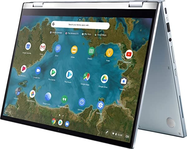 Asus 14" Fhd (1920 X 1080) Pantalla Táctil Retroiluminada Led 2 En 1 Chromebook Intel Core M3-8100Y 4 Gb De Memoria 64 Gb Emmc Cámara Web Bluetooth Inalámbrico Ac Teclado Retroiluminado Chrome Os Tarjeta Micro Sd De 64 Gb Abys