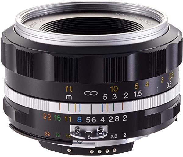 Voigtlander - Ultron 40 Mm F/2 Sl-Ii S Asférica Compact Lente De Enfoque Manual Para Nikon Borde Color Plata