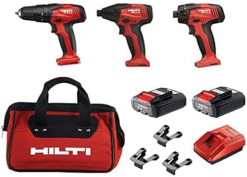Hilti - Juego De Promoción De 3 Herramientas De 12 V Perforadora Y Eje De Impacto HI3PC