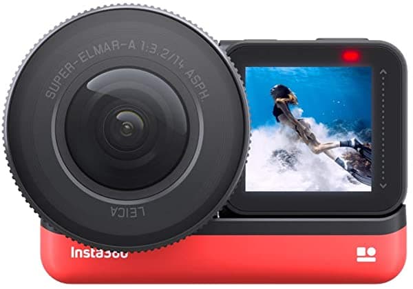Insta360 One R Cámara De Acción Deportiva Adaptable Sensor De 1 Pulgada Estabilización De Lente Gran Angular 53 K 30 Fps 4 K 60 Fps 19 Mp Ipx8 Resistente Al Agua Control De Voz Pantalla Táctil Reversible CINAKGP/B