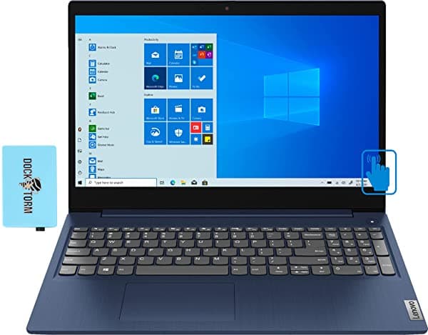 Lenovo Ideapad 3 Portátil Para El Hogar Y El Negocio Abyss Blue (Intel I3-10110U De 2 Núcleos 8Gb De Ram 256Gb Ssd Intel Uhd 15.6" Touch Hd (1366X768) Wifi Bluetooth Cámara Web 1Xhdmi Tarjeta Sd Win 10 Home) Con Hub