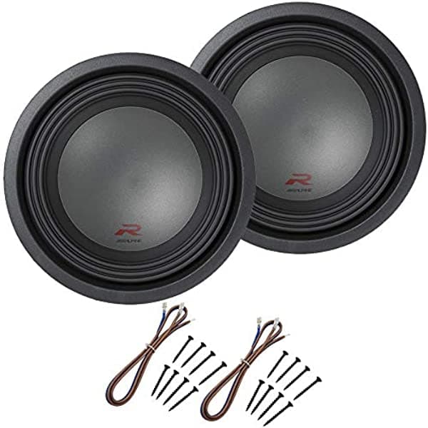 Alpine R-W10D2 Audio De Automóvil Tipo R Dual 2 Ohm 1500 Watt 10 Subwoofers Sub Install Kit Paquete ‎ALP19-R-W10D2x2wKit