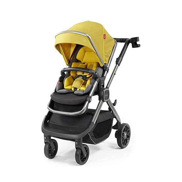 Diono Quantum2 3 En 1 Cochecito Multimodo De Lujo Azufre Amarillo Lineal (72302)