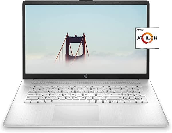 2022 Hp - Laptop De Negocios De Alto Rendimiento - Lcd Hd+ De 17.3 Pulgadas - Amd Athlon Silver 3050U - Gráficos Radeon - Ddr4 De 12 Gb - Ssd De 256 Gb - Usb-C - Teclado De Tamaño Completo - Windows 10 Con Usb De 32 Gb 17-CP0000