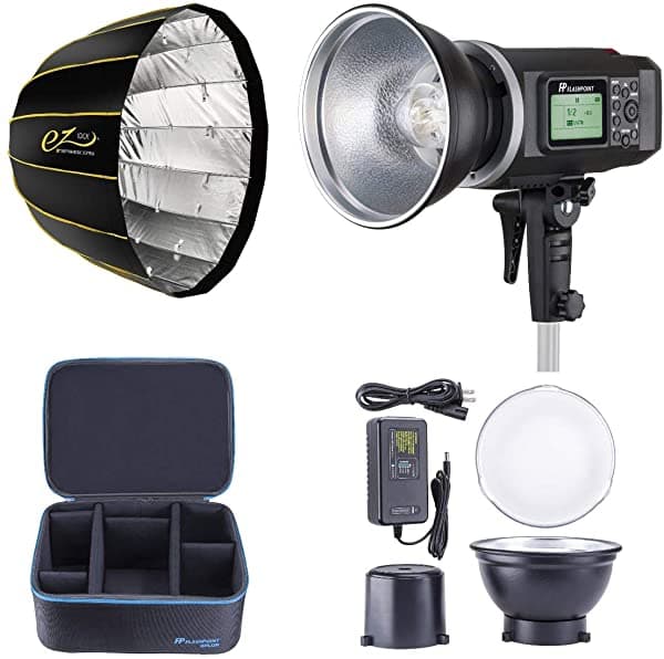 Flashpoint Xplor 600 Hss - Monolight Alimentado Por Batería Con Sistema Remoto De Radio R2 De 2.4 Ghz Integrado Montaje Bowens (Ad600) + Caja De Softbox Rápida Parabólica Profunda (28 Pulgadas) XPLOR-600B X13