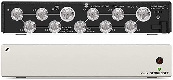 Sennheiser Asa 214 Active - Divisor De Antena Con Distribución De Corriente Cc ASA 214-UHF