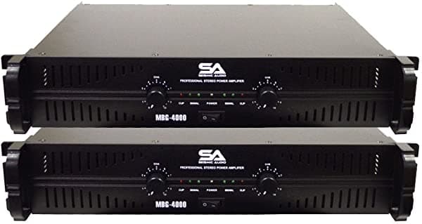 Sísmica Audio - Mbg-4000Pair - Par De Amplificadores De Potencia - 2 X 500 Watios A 8 Ohmios - 2 X 1000 Vatios En 4 Ohmios - Amp 4334197459