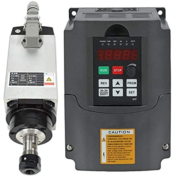 Taishi 3 Kw 220 V Er20 Collet Air Cooled Spindle Motor Cnc Y 3 Kw 220 V Vfd Unidad De Frecuencia Variable USTS3FT